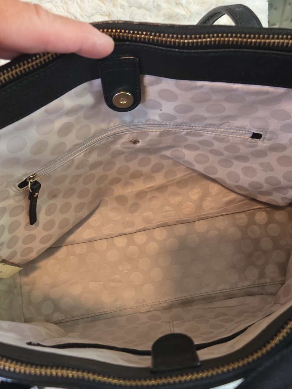 Kate Spade New York Black Saffiano Leather Tote - Picture 6 of 9